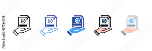 Assignment Multi Style Icon Set