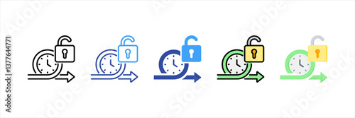 Flextime Multi Style Icon Set