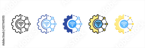 Connectivity Multi Style Icon Set