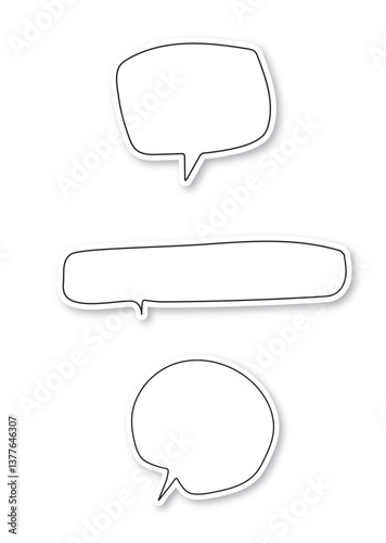 This is a simple hand-drawn touch balloon. It has a shadow.