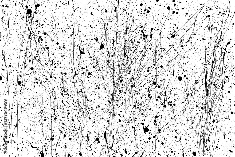 Texture wall grunge. Pattern paper old. Textured art rough design surface. Black splash on transparent background. PNG format.