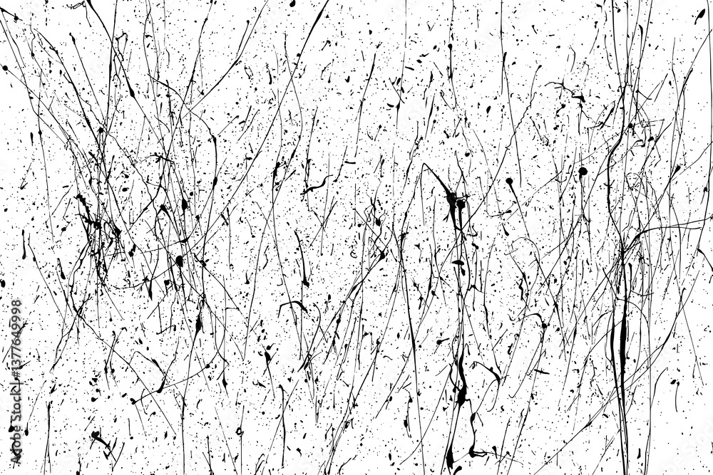 Texture wall grunge. Pattern paper old. Textured art rough design surface. Black splash on transparent background. PNG format.