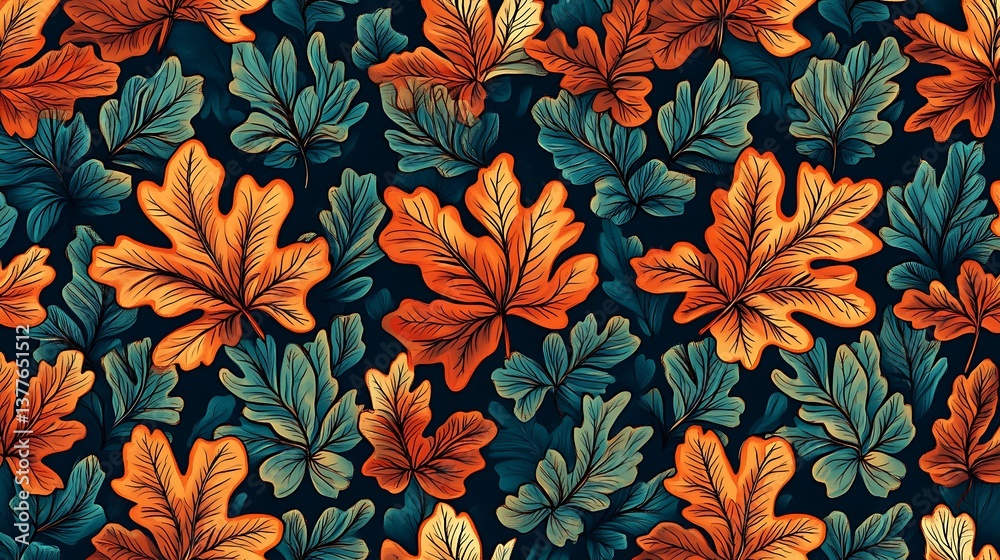 Autumn Leaves Seamless Pattern. (5) Autumn Leaves Seamless Pattern. (5)