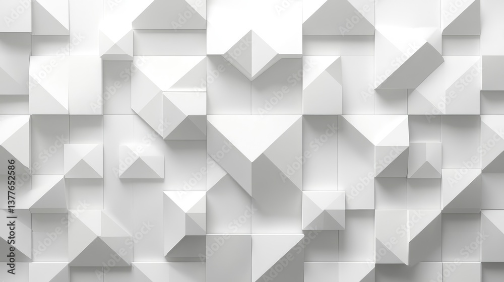 Abstract White Geometric Background with Seamless Diamond Pattern, Soft Light and Shadow Effects, Minimalist Design for Banner or Presentation
Abstract White Geometric Background with Seamless Diamond Pattern, Soft Light and Shadow Effects, Minimalist Design for Banner or Presentation