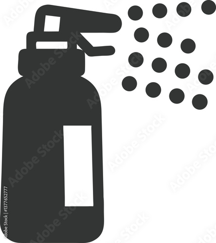 Spray Bottle Design with Transparent Background, Minimalist Style