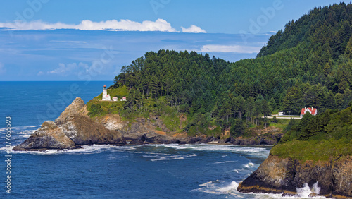 Quadro em tela [8K]  Large resolution photograph of Heceta Head Lighthouse, Oregon Coast