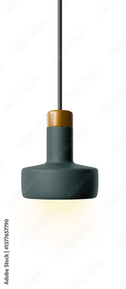 Naklejka premium Realistic Bulb Ceiling