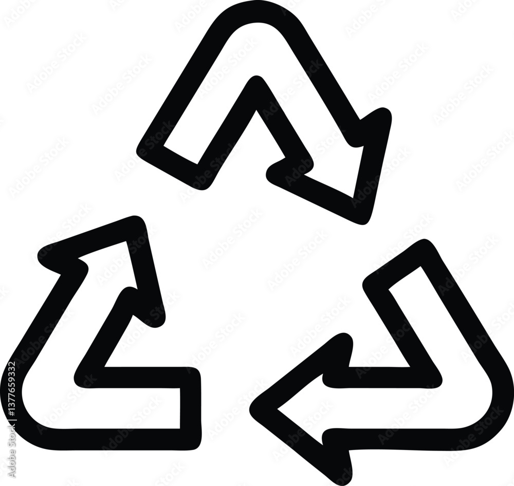 Recycle Symbol Icon – Eco-Friendly Vector Illustration for Sustainability Recycle Symbol Icon – Eco-Friendly Vector Illustration for Sustainability