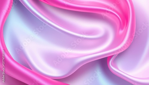 Lavender and Pink Satin Drapery