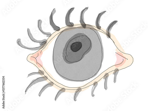 illustration of a black eye