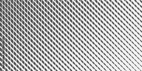Horizontal halftone with grey rhombus pattern background. Vector Illustration.