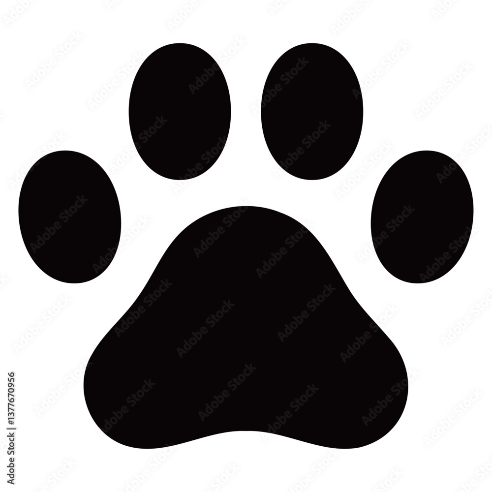 猫の足跡のアイコンイラスト 猫の足跡のアイコンイラスト