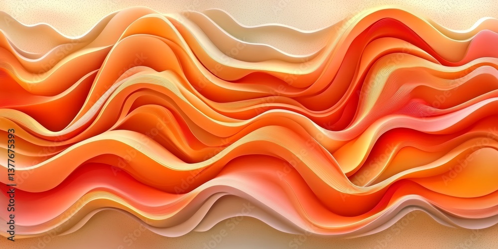 Abstract Background with Vibrant Orange Gradient Waves, Symbolizing Warmth and Creativity Abstract Background with Vibrant Orange Gradient Waves, Symbolizing Warmth and Creativity