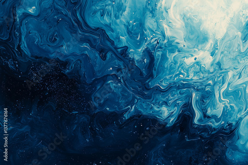 Abstract blue background, deep underwater 