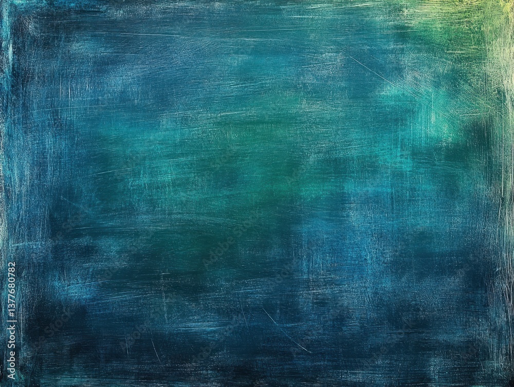 Abstract teal and blue painted canvas background with brush strokes and textured surface art Abstract teal and blue painted canvas background with brush strokes and textured surface art