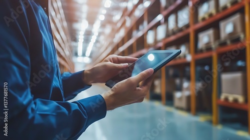 Owner checking orders on a tablet, managing a small business with efficiency and digital tools