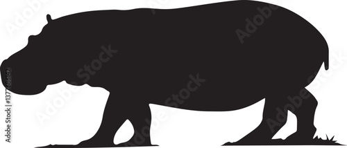 Hippopotamus silhouette 