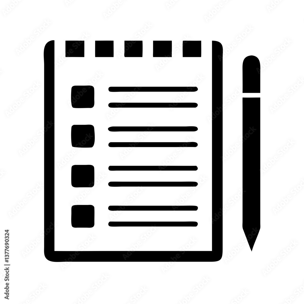 Notepad icon vector illustration Notepad icon vector illustration