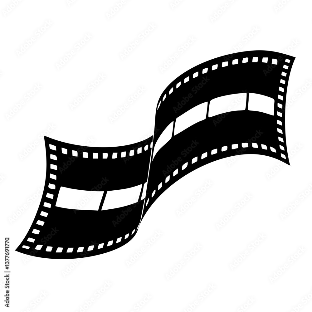 Fototapeta premium Film Strip Icon Vector 