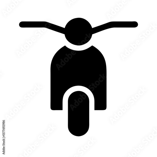Scooter Front View Icon Vector