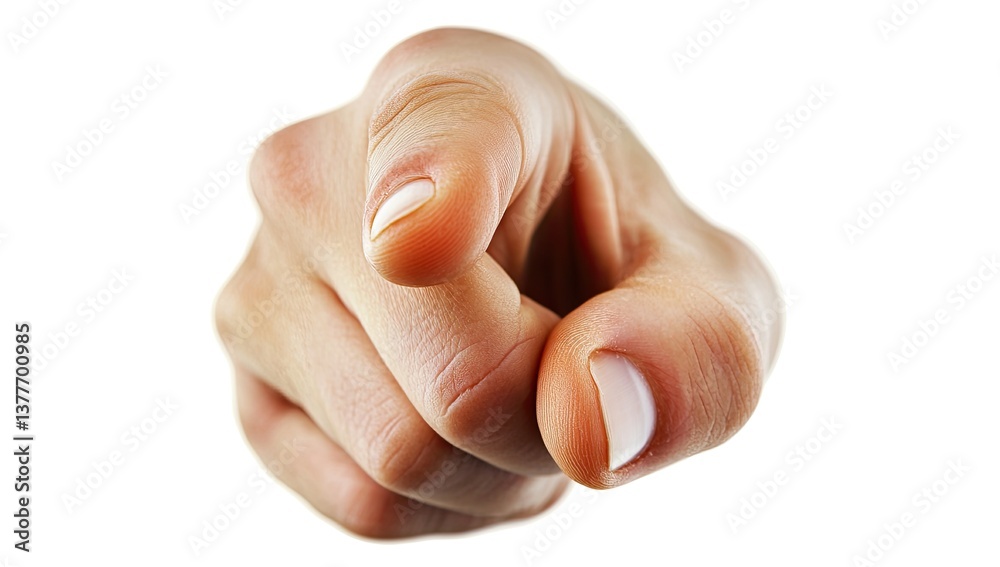 Hand pointing directly at viewer Hand pointing directly at viewer
