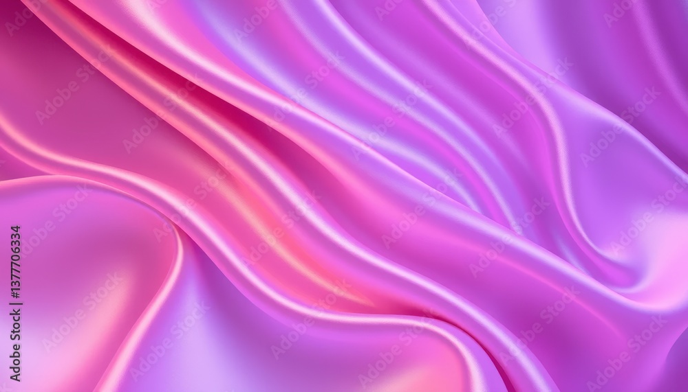 Fototapeta premium Fuchsia and Purple Satin Ripples