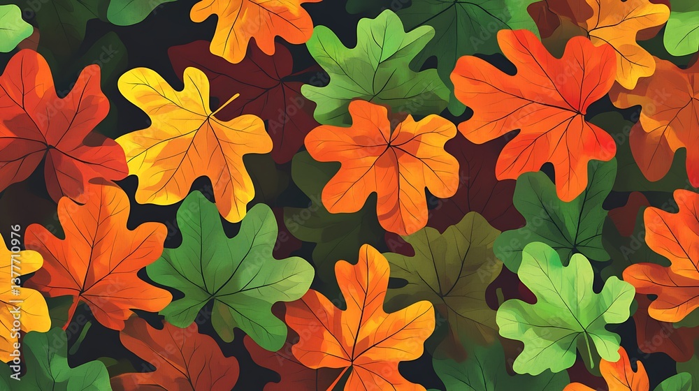 Autumn Leaves Background Pattern. (4) Autumn Leaves Background Pattern. (4)