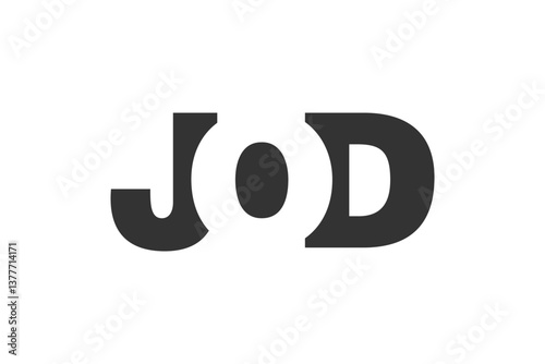 JOD logo design. Initial letter J O D bold font style for tech startups, consulting, corporate branding. Creative company name, headlines typography identity, trendy logotype.