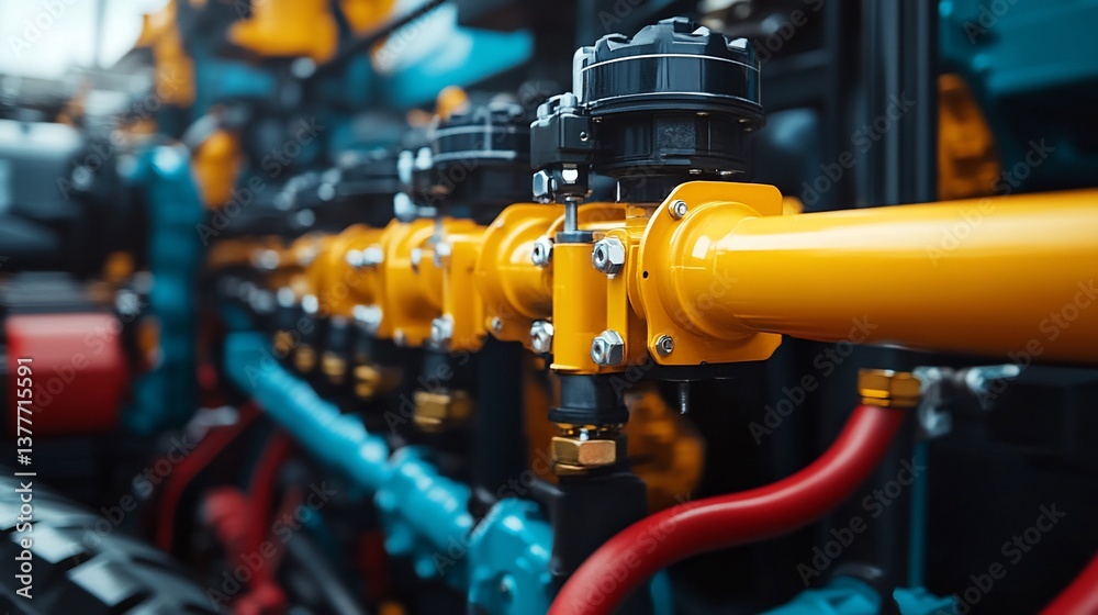 Obraz premium Engine System Detail