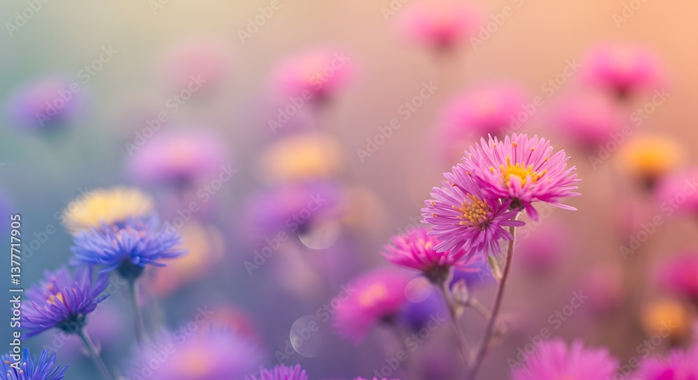 Obraz premium Pastel Dreamscape Meadow AI Generated