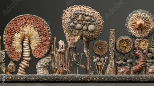 Sculptural forest of organic forms