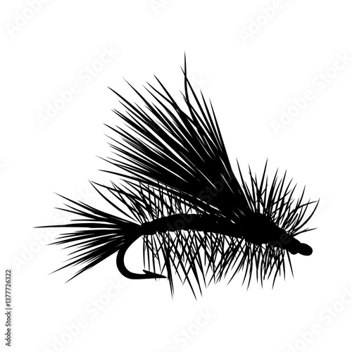 fly fishing flies hook illustration logo vector image t shirt