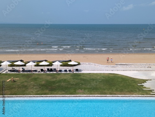 Couple having summer vacation in pattaya 