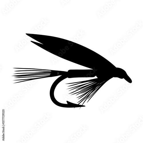 fly fishing flies hook illustration logo vector image t shirt