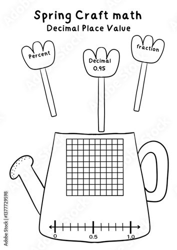 Spring Craft math Decimal Place Value