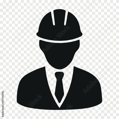 Engineering, construction project manager icon