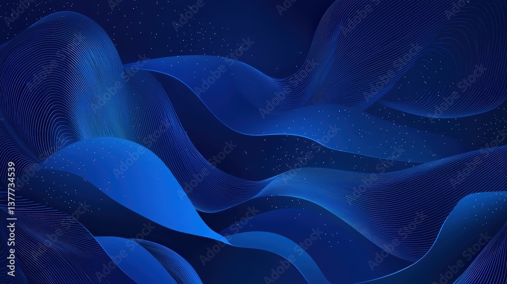 Obraz premium abstract dark blue waves background