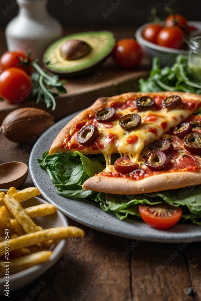 High-end food photography with artistic bokeh effect highlighting fresh fruit and greasy fast food
High-end food photography with artistic bokeh effect highlighting fresh fruit and greasy fast food