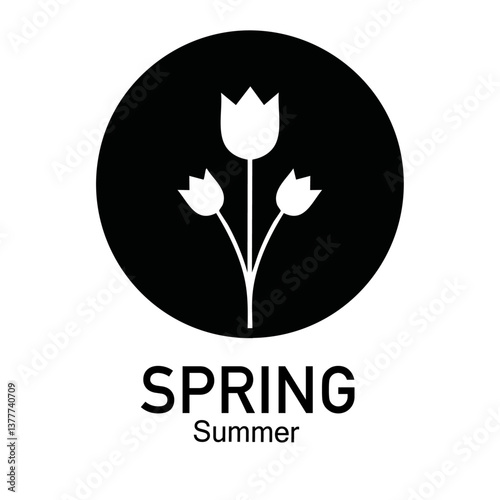 Obraz na płótnie abstract flower logo vector Spring Summer icon silhouette design w salonie