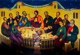  Jesus offering communion to His Apostles at the Last Supper