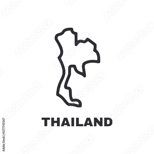 A map of Thailand is shown in black and white