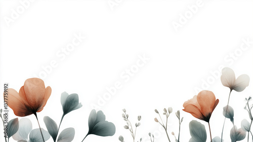 Beautiful floral design featuring soft pastel colors and delicate leaves perfect for spring decor and artistic projects Generative AI