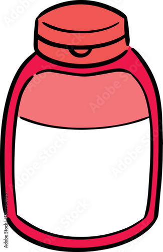 Illustration of ketchup bottle
