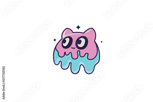 Logo design of a  cat, representing pets, companionship, and animal care, often in a friendly and approachable style.

