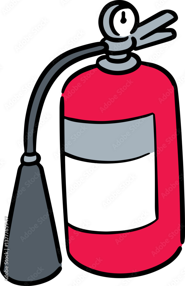 Obraz premium Illustration of fire extinguisher 