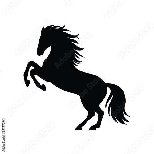 Black silhouette of a horse