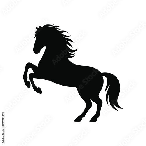 Black silhouette of a horse