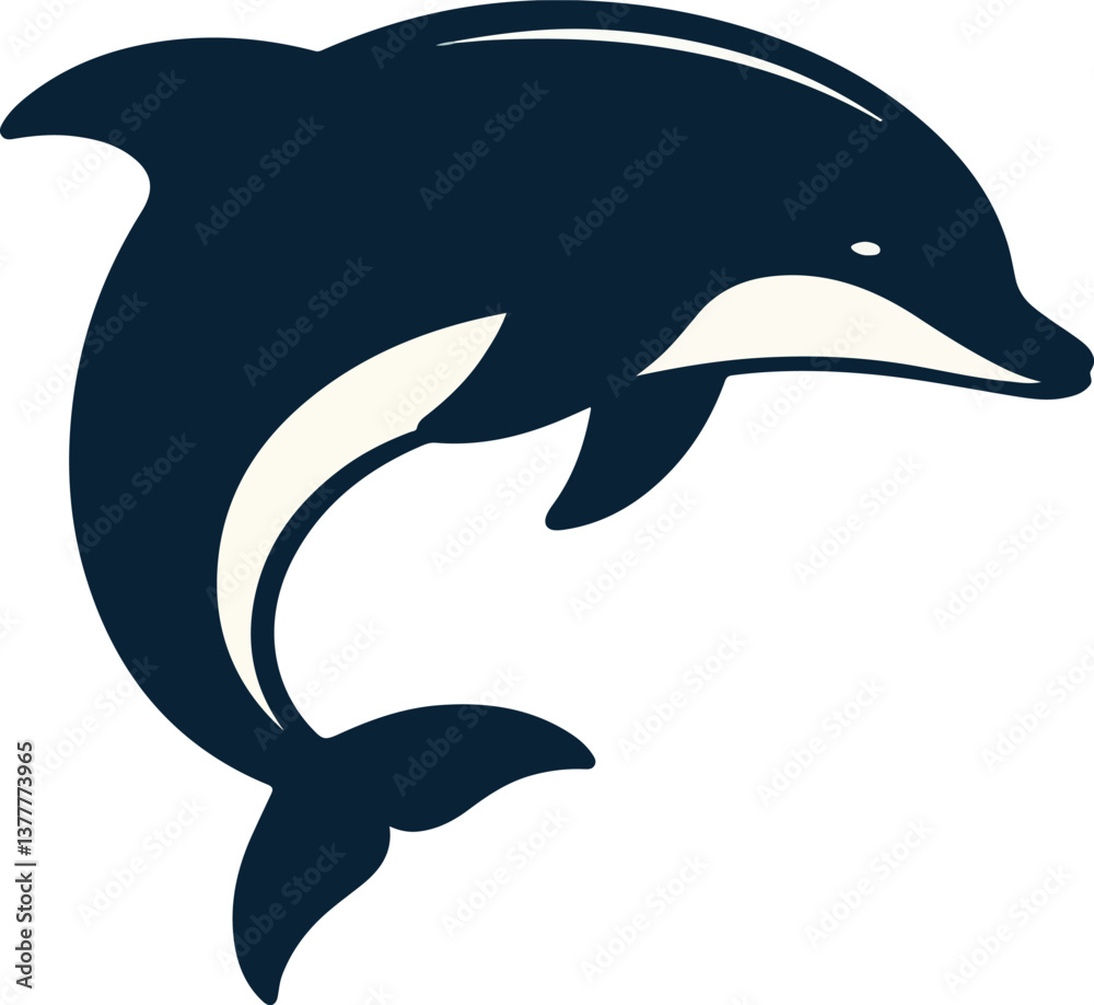 Fototapeta premium dolphin vector silhouette