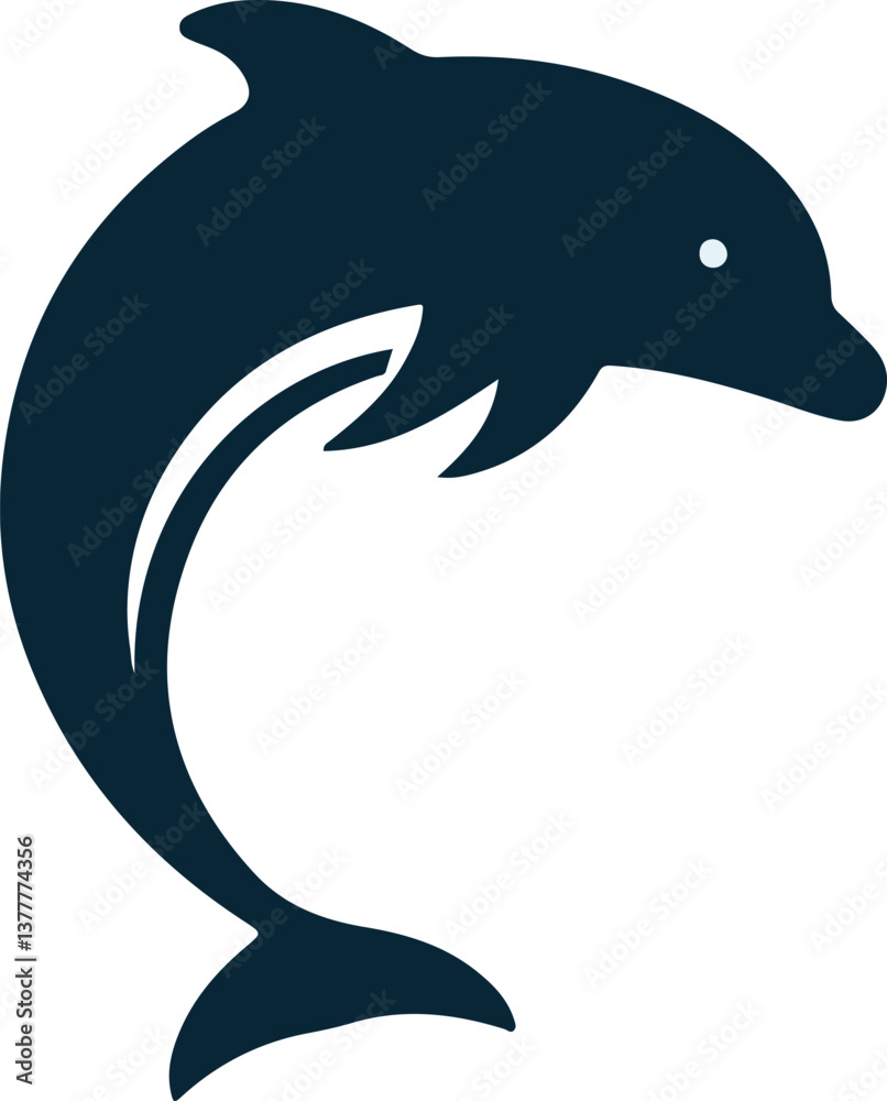 Fototapeta premium dolphin vector silhouette