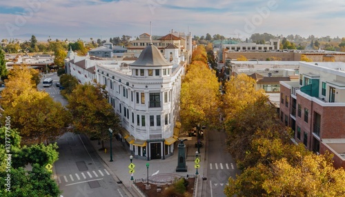 Fotografía Downtown, Santa Cruz, California, USA, during autumn